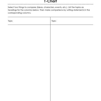 blank t chart template