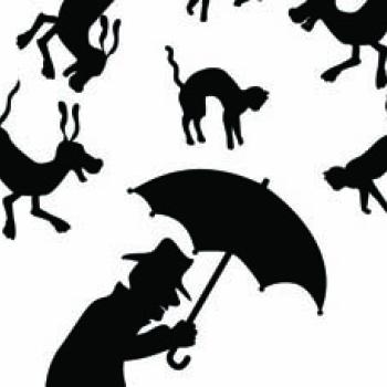 is raining cats and dogs a metaphor